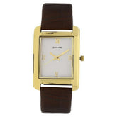 Sonata Men's Watch Analog White Dial With Brown Leather Strap, 7953YL01